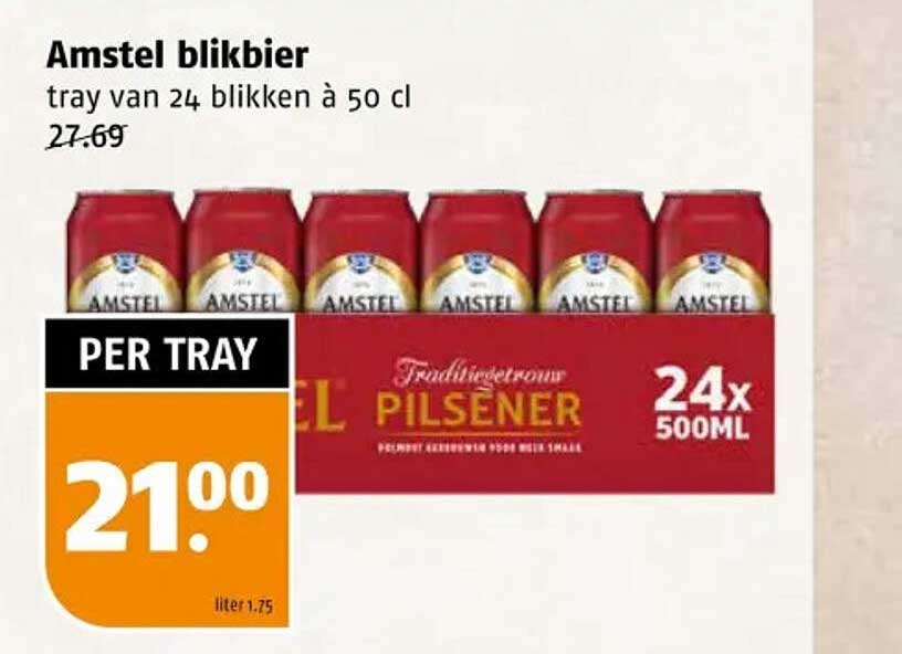 Amstel blikbier tray van 24 blikken à 50 cl