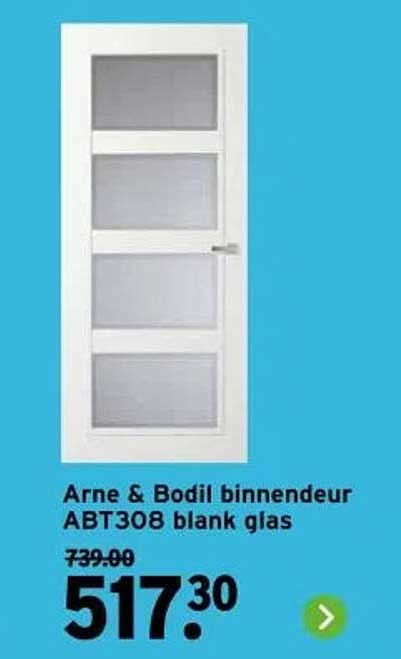 Arne & Bodil binnendeur ABT308 blank glas
