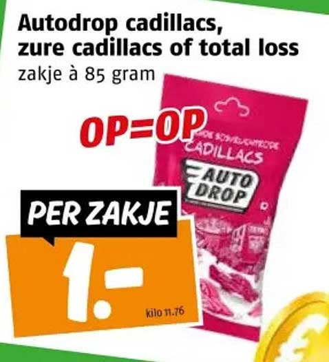 Autodrop cadillacs, zure cadillacs of total loss