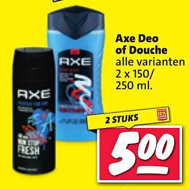 Axe Deo of Douche alle varianten 2 x 150/250 ml.