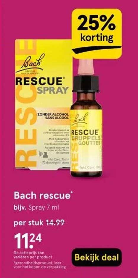 Bach rescue* bijv. Spray 7 ml