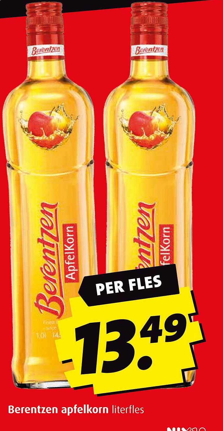Berentzen apfelkorn literfles