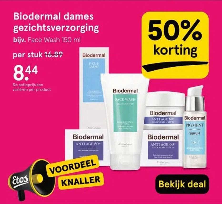 Biodermal dames gezichtsverzorging bijv. Face Wash 150 ml