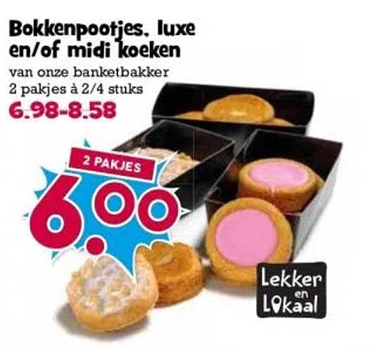 Bokkenpootjes, luxe en/of midi koeken