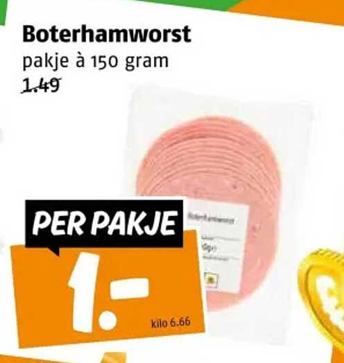 Boterhamworst pakje à 150 gram