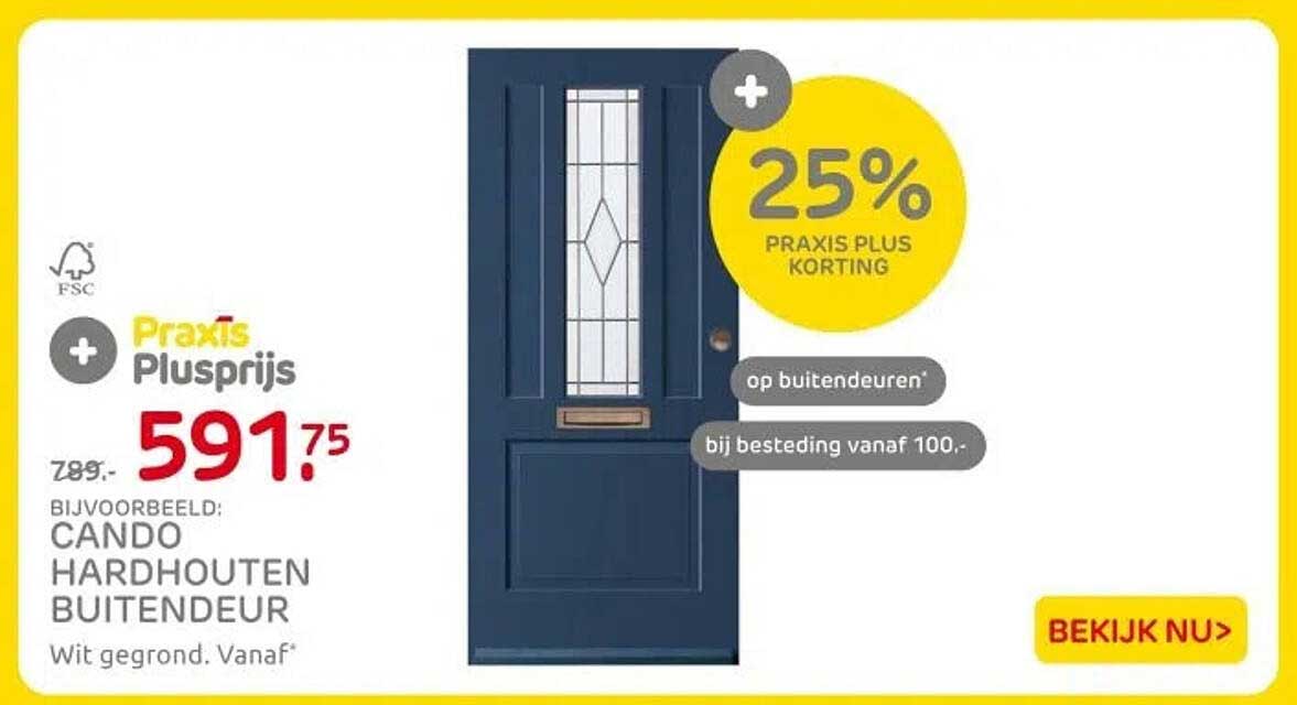 Cando Hardhouten Buitendeur