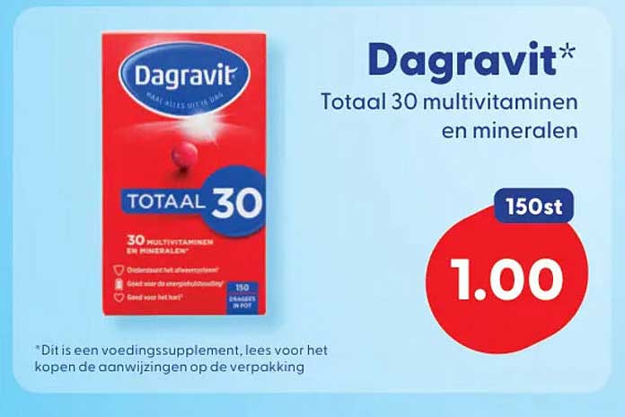 Dagavit* Totaal 30 multivitaminen en mineralen