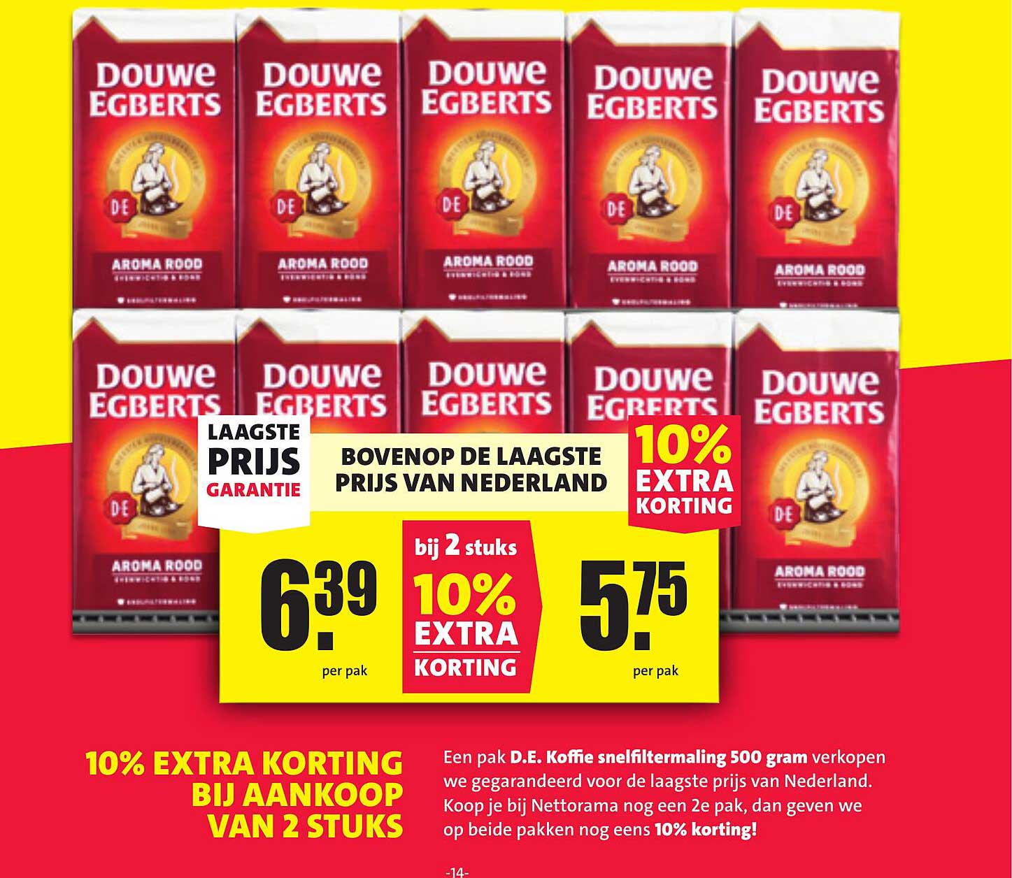 D.E. Koffie snelfiltermaling 500 gram
