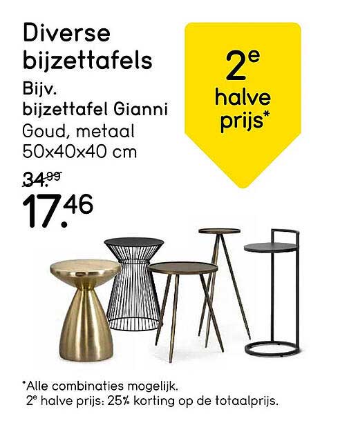 Diverse bijzettafels