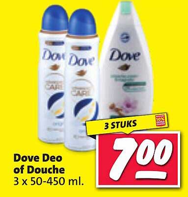 Dove Deo of Douche 3 x 50-450 ml.