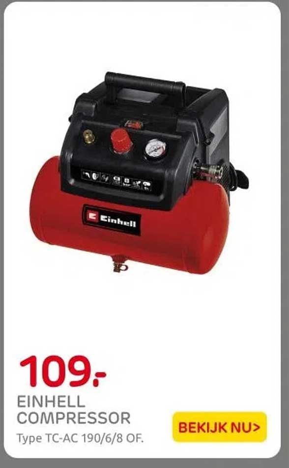 EINHELL COMPRESSOR Type TC-AC 190/6/8 OF.