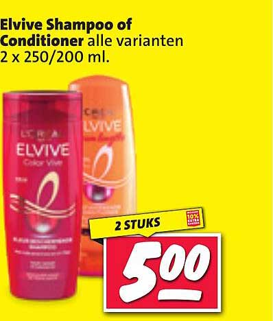 Elvive Shampoo of Conditioner alle varianten 2 x 250/200 ml.