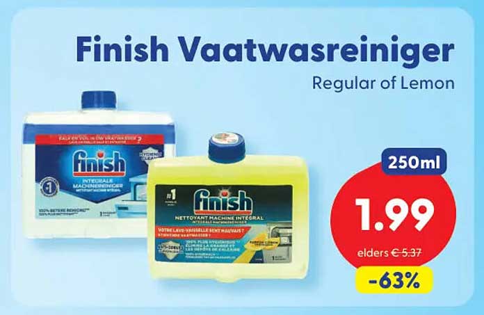 Finish Vaatwastabletten Regular of Lemon 250ml