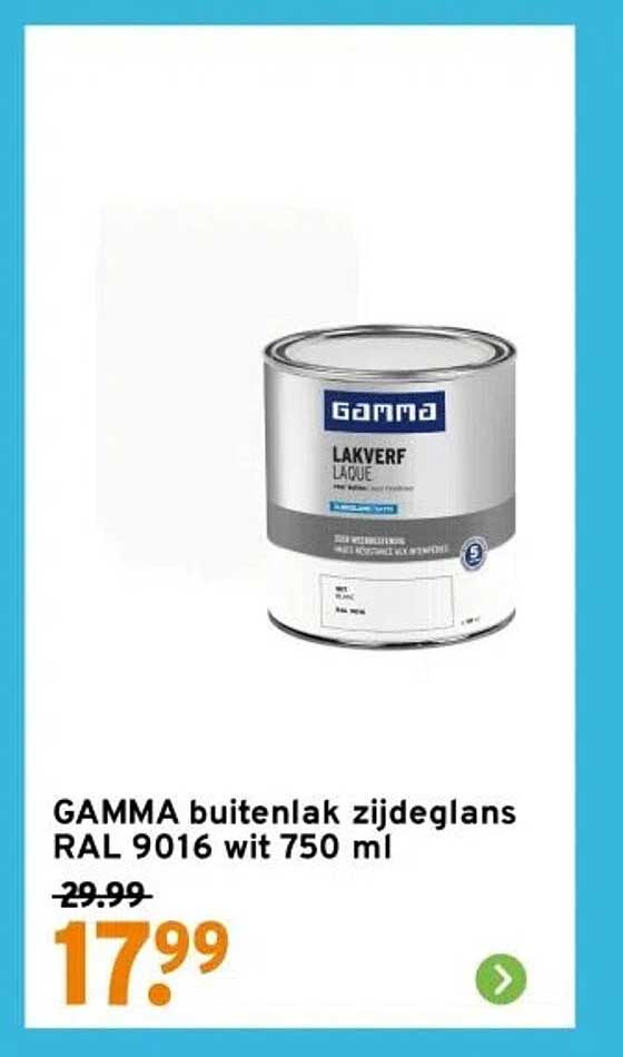 GAMMA buitenlak zijdeglans RAL 9016 wit 750 ml