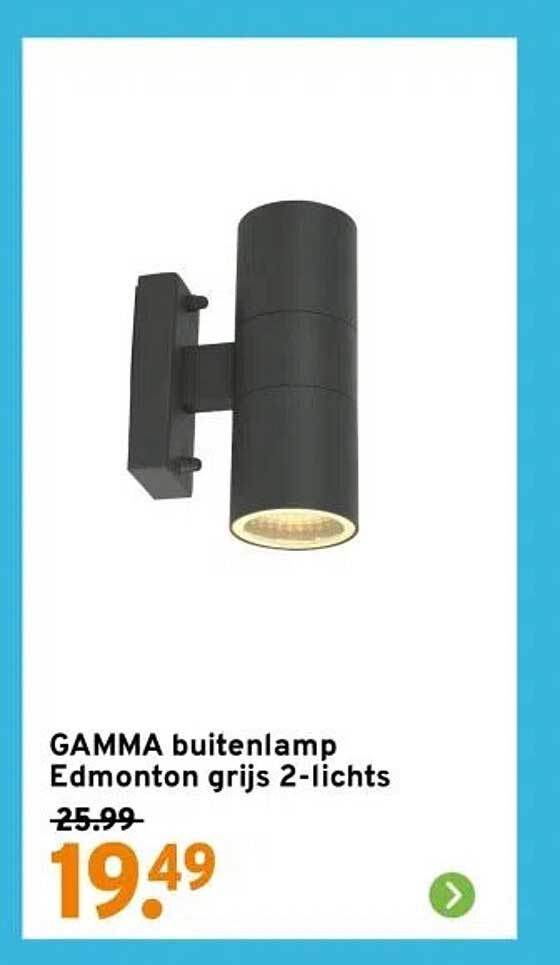 GAMMA buitenlamp Edmonton grijs 2-lichts
