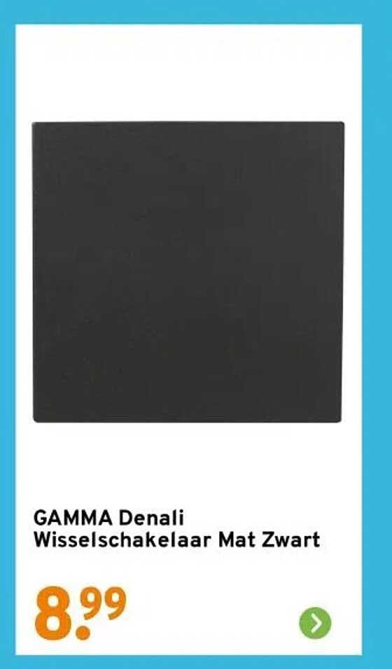 GAMMA Denali Wisselschakelaar Mat Zwart