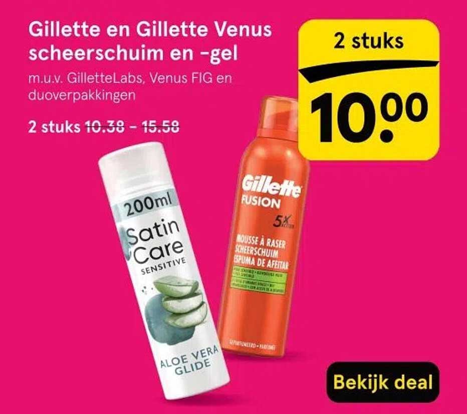 Gillette en Gillette Venus scheerschuim en -gel