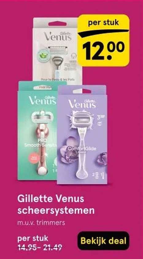 Gillette Venus scheersystemen m.u.v. trimmers