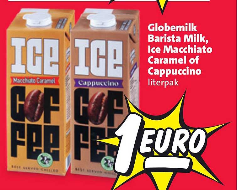 Globemilk Barista Milk, Ice Macchiato Caramel of Cappuccino literpak