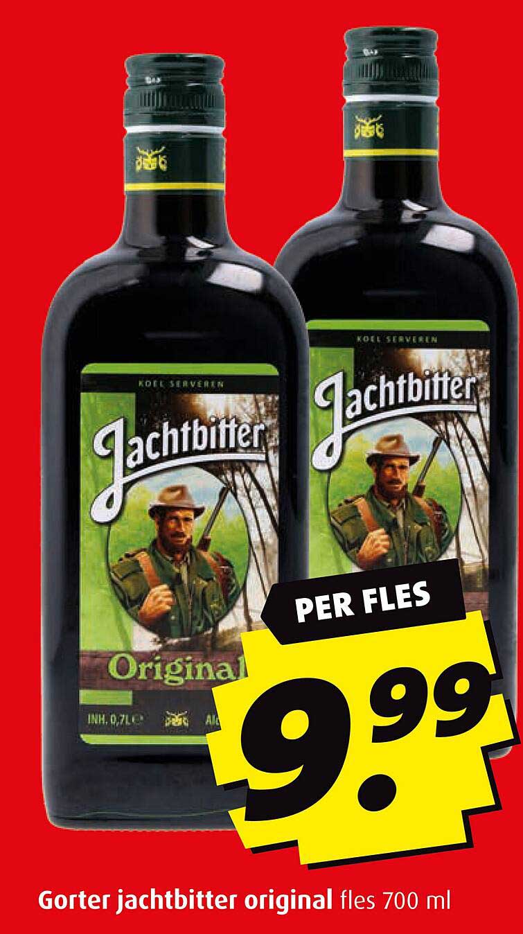 Gorter jachtbitter original fles 700 ml