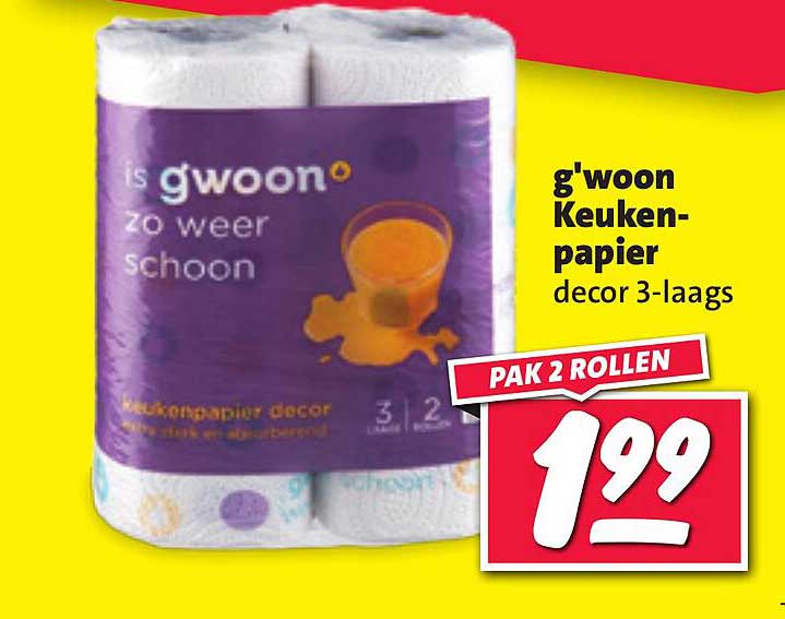 g'woon Keuken-papier decor 3-laags