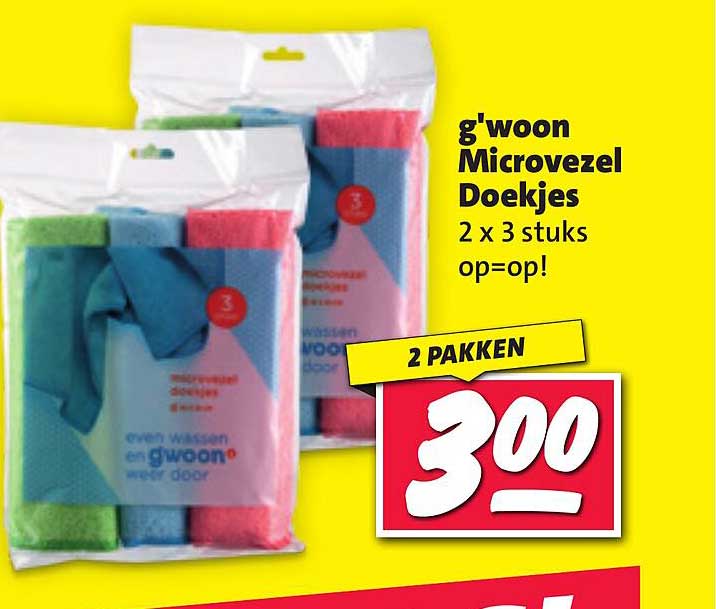 g'woon Microvezel Doekjes 2 x 3 stuks