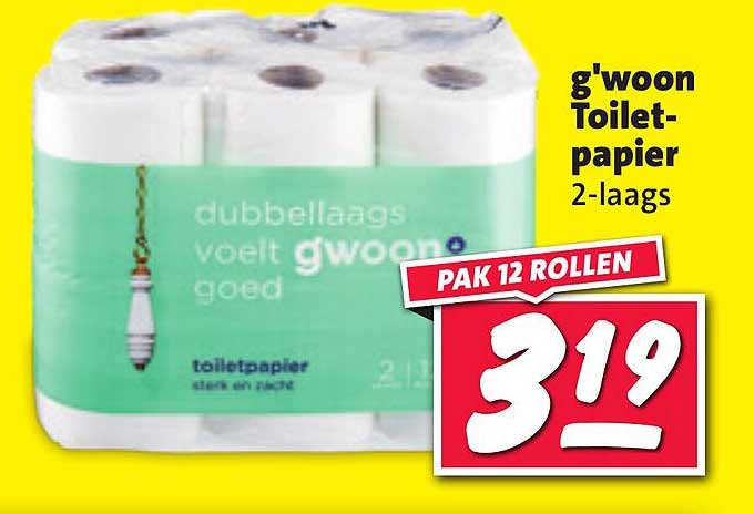 g'woon Toilet-papier 2-laags
