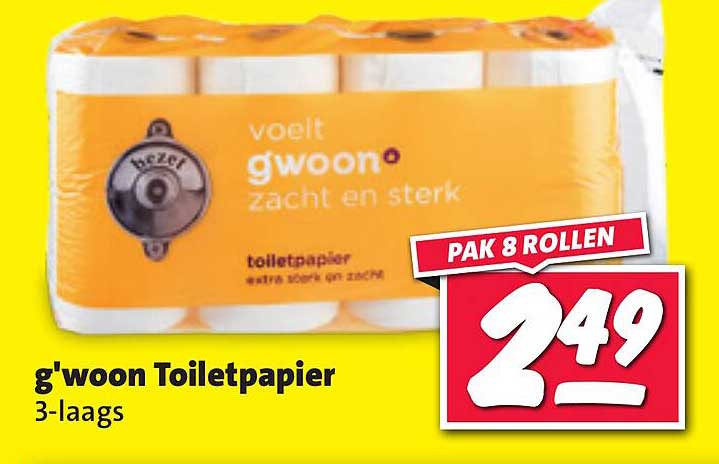 g'woon Toiletpapier 3-laags