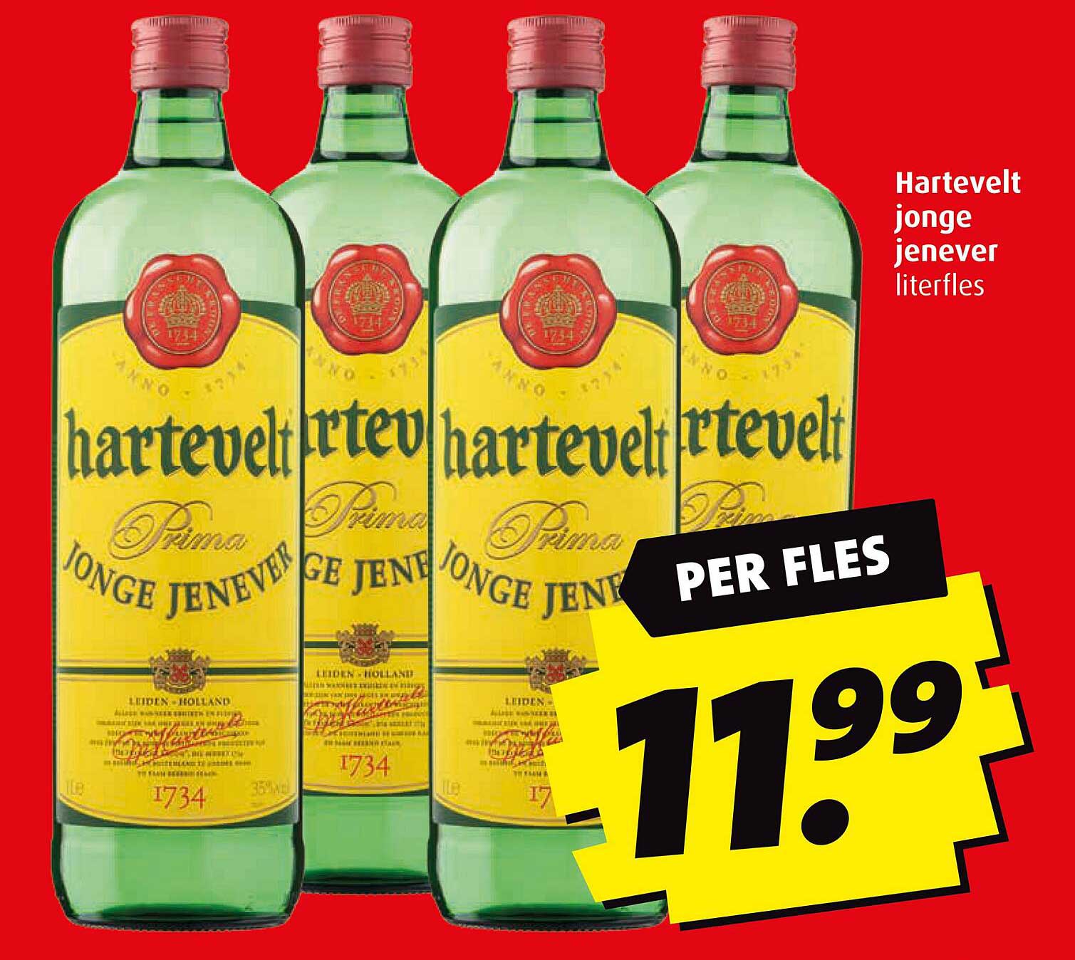 Haartevelt jonge jenever literfles