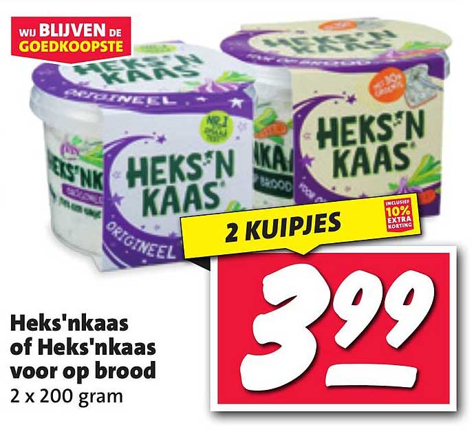 Heks'nkaas of Heks'nkaas voor op brood 2 x 200 gram