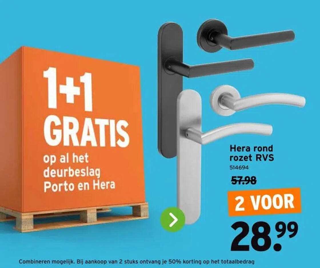 Hera rond rozet RVS