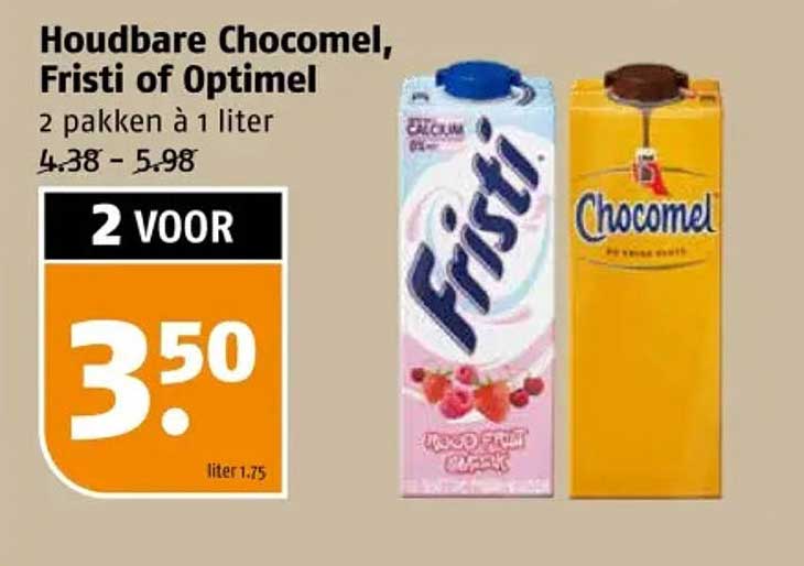 Houdbare Chocomel, Fristi of Optimel