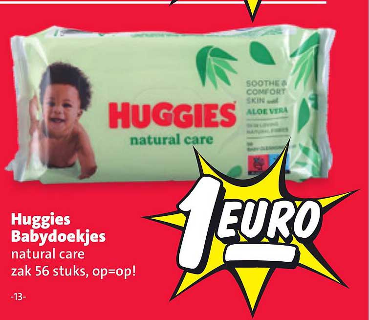Huggies Babdoejes natural care zak 56 stuks