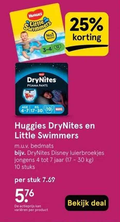 Huggies DryNites en Little Swimmers