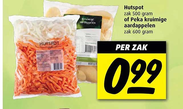 Hutspot zak 500 gram of Peka kruimige aardappelen zak 600 gram