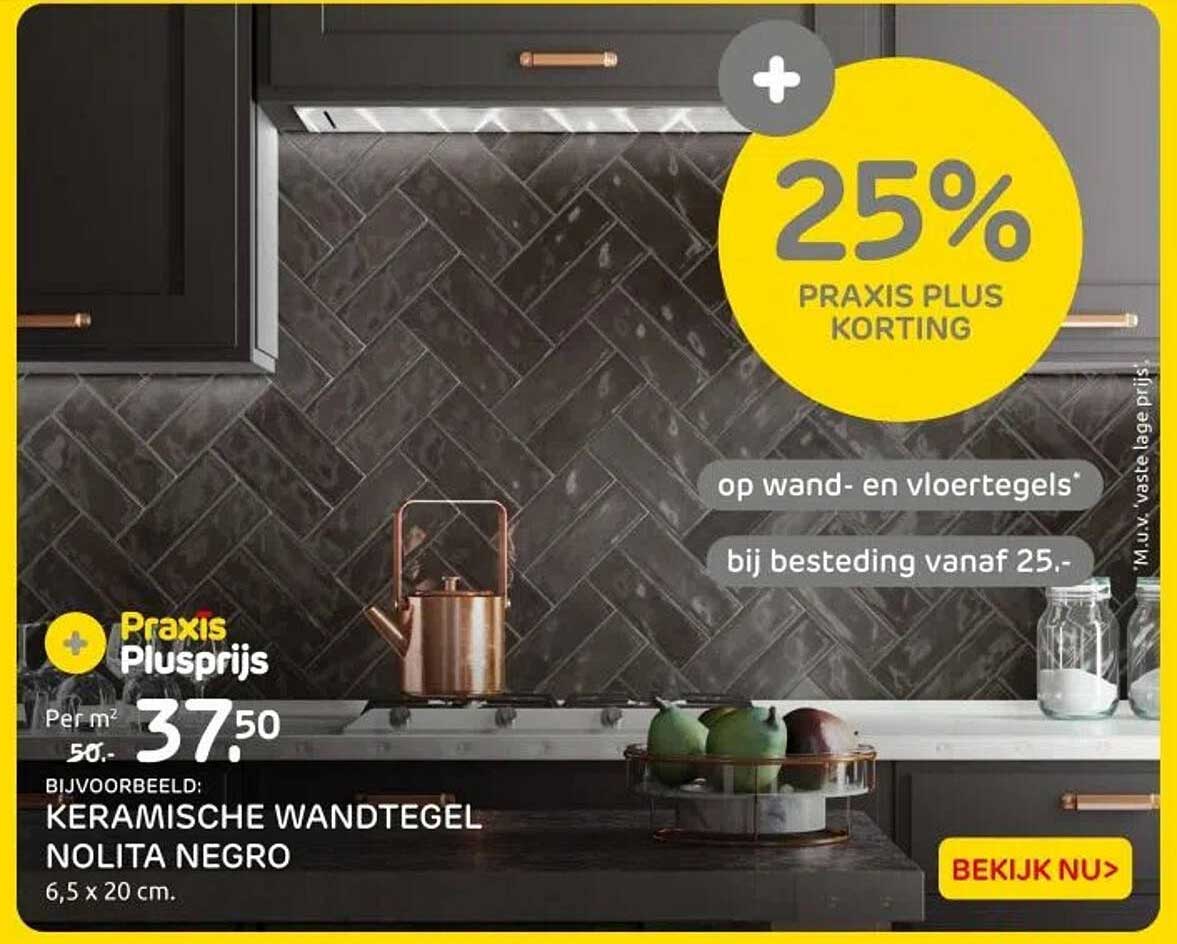 Keramische wandtegel Nolita Negro