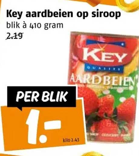 Key aardbeien op siroop