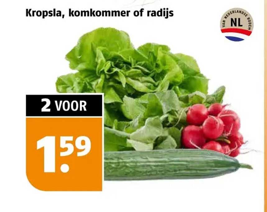 Kropsla, komkommer of radijs