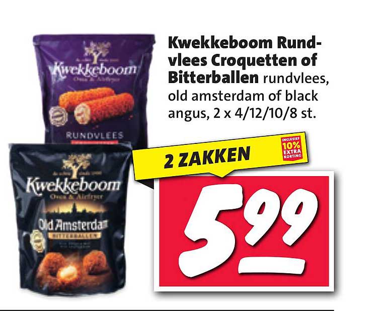 Kwekkeboom Rundvlees Croquetten of Bitterballen