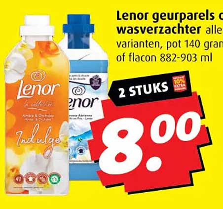 Lenor geuroparrels of wasverzachter alle varianten, pot 140 gram of flacon 882-903 ml