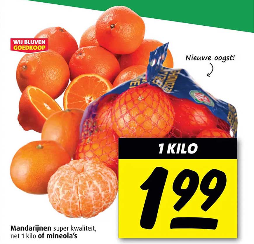 Mandarijnen super kwaliteit, net 1 kilo of mineola’s
