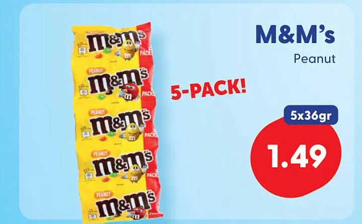 M&M's Peanut 5-Pack