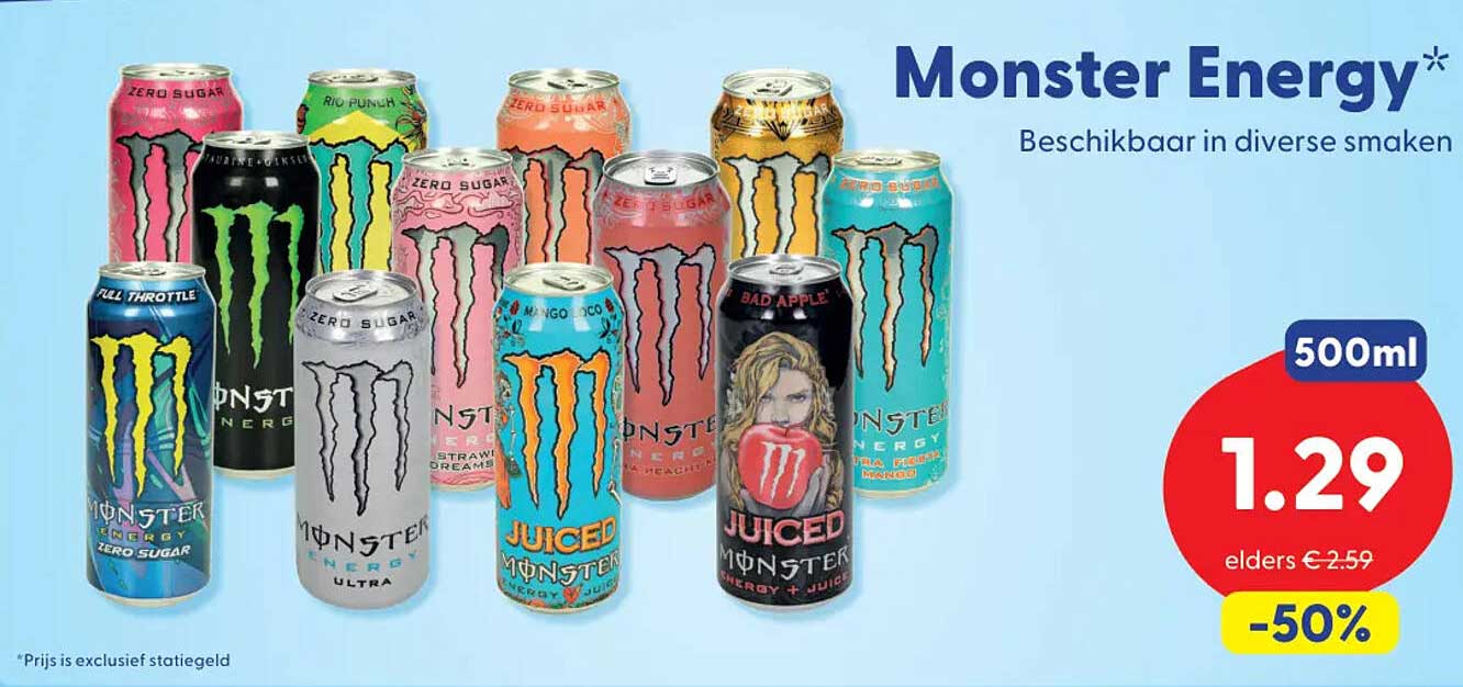 Monster Energy - Beschikbaar in diverse smaken