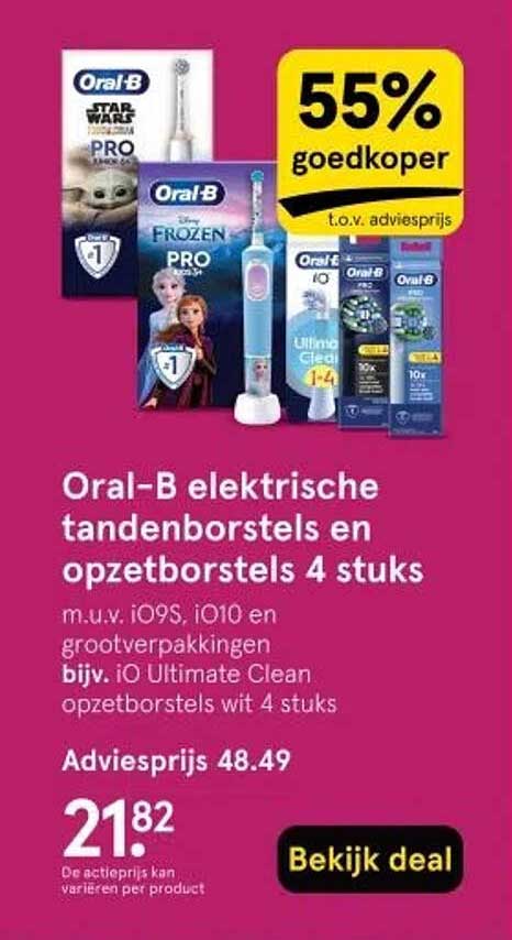 Oral-B elektrische tandenborstels en opzetborstels 4 stuks