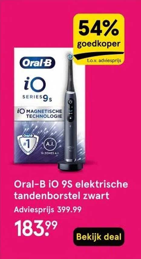 Oral-B iO 9S elektrische tandenborstel zwart