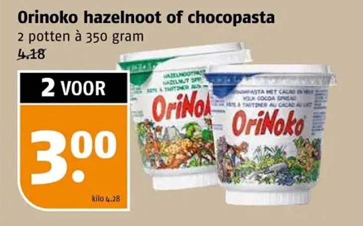 Orinoko hazelnoot of chocopasta