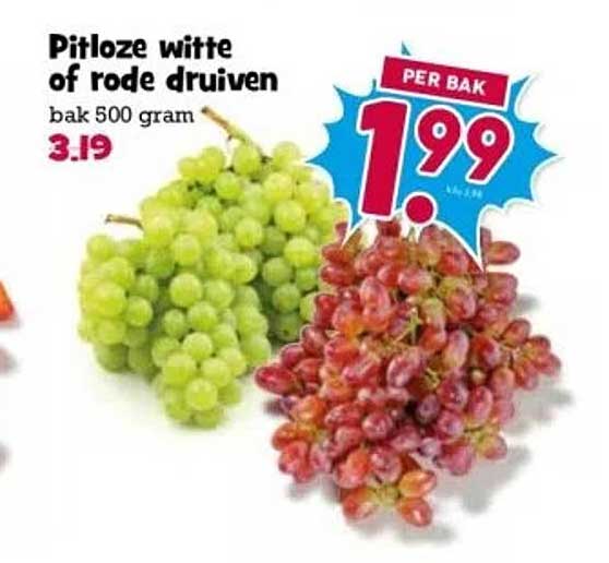 Pitloze witte of rode druiven