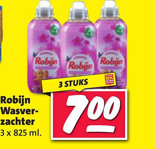 Robijn Wasverzachter 3 x 825 ml.