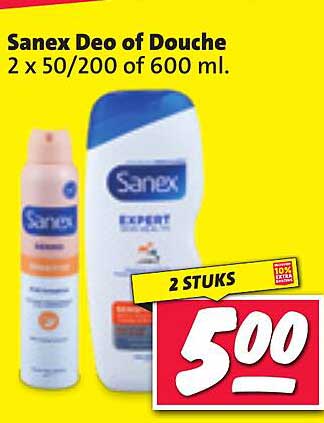 Sanex Deo of Douche 2 x 50/200 of 600 ml.