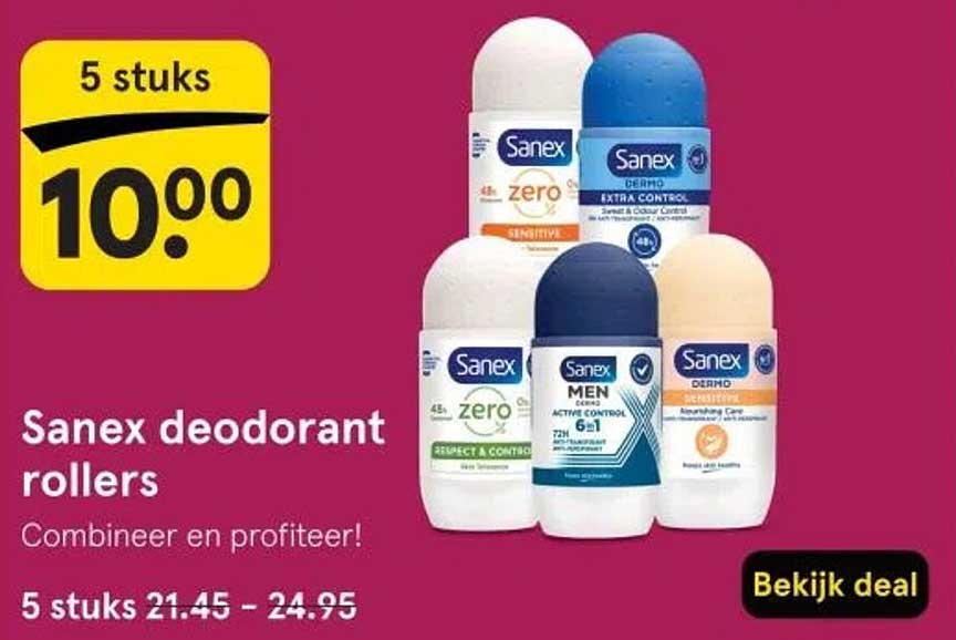 Sanex deodorant rollers